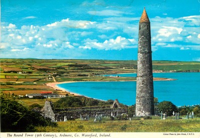 c17572 The Round Tower Ardmore Co Waterford Irland John Hinde Postkarte