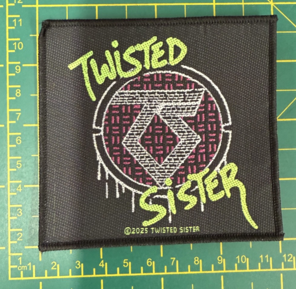 Twisted Sister Spray Paint  Logo Woven Sew On Patch Officially Licensed