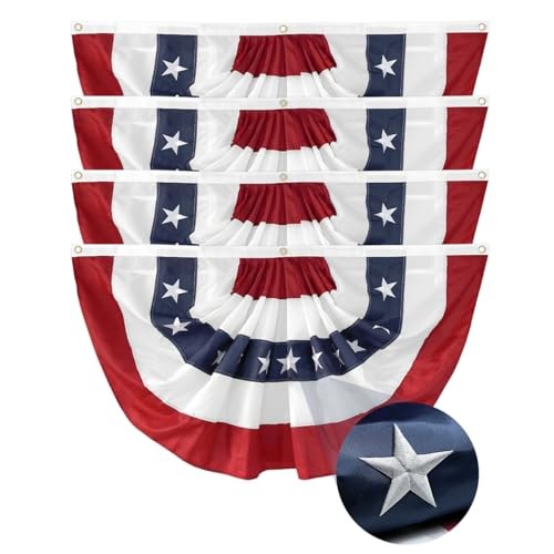 4Pack American Bunting Flag 2x4 Ft Patriotic Bunting Flags 4pack-Bunting-2x4Ft - Picture 2 of 8