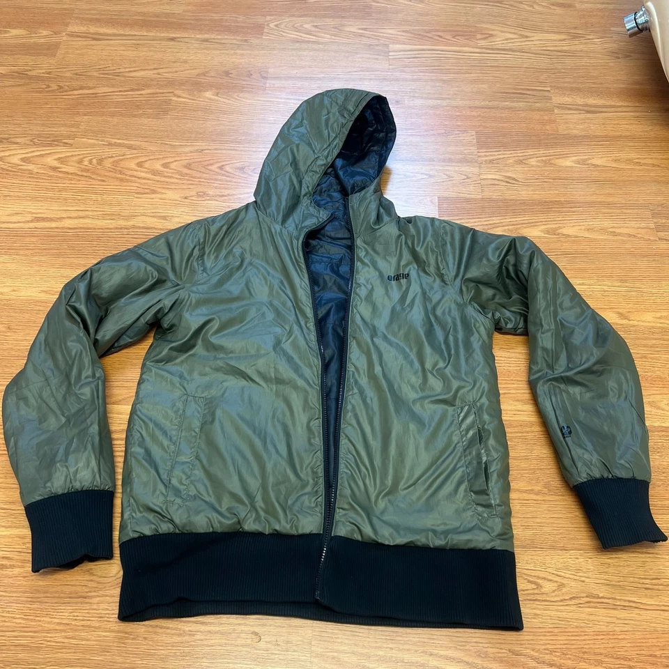 Orage Men’s Ski Jacket, Snowboarding Coat M Reversible Black & Green Waterproof - Image 3 of 4