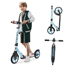 Kick Scooter for Ages 6 ,Kid, Teens Adults. Max Load 240 LBS. Foldable, Blue