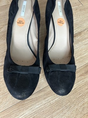 Geox Damenschuhe Leder Gr 41-42 Schwarz Top Zustand