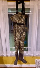 Oxyvan Hunting Chest Waders with 600G Rubber Boots Realtree MAX-5 Camo Size 12