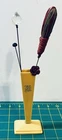 Antique 20s Yellow Celluloid Hat Pin Holder from Vanity Set Crystal Pin & 3 More