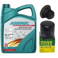 MotoröL Filter Set Addinol 10W-40 5 Liter Schraube FüR Opel Omega A Caravan