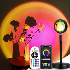 Sunset Lamp Projection, Sunset Night Light Rainbow Projector 180  16 Color Chang
