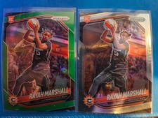 2025 Panini Prizm WNBA Rayah Marshall 2-card Lot Prizm Green
