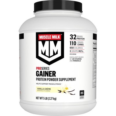 Muscle Milk Gainer Protein Powder, Vanilla 5 Pound (Pack of 1), Creme