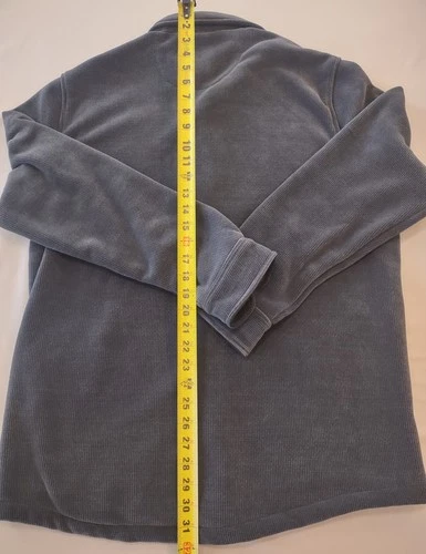 Copper & Oak Men's Fleece Shirt Jacket Heavyweight Snap Button Gray Blue, Medium image 5