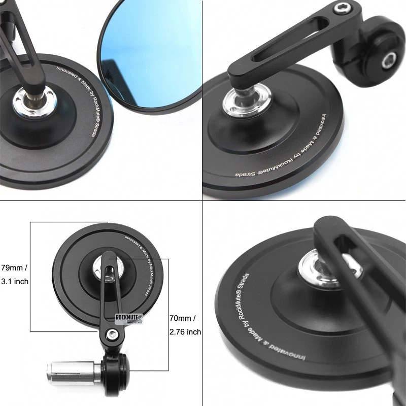 Bar End Mirrors Black Rear View For STREETFIGHTER 848 V2 V4/S/SP Street Scramber - Image 2 of 4