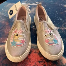 New Cat Jack Girl Unicorn Slip On Sneakers Size 9