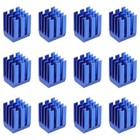 12x Kühlkörper 9x9x12mm Alu mit therm. Blauaufkleber