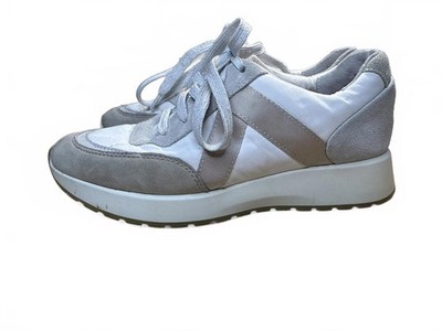 Munro Piper Tennis Sneaker Women s Size 6 White Tan Athleisure Trainer Gorpcore