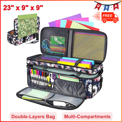 Double-Layer Carrying Case For Cricut Maker 4,Maker 3,Explore 4,Explore 3,Air 2