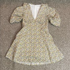 by Anthropologie Floral Short Puff Sleeve Dress