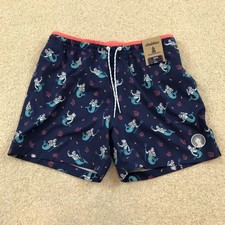 Chubbies Swim Trunks 5.5  Lined Mens Medium The Triton of the Seas Navy Blue