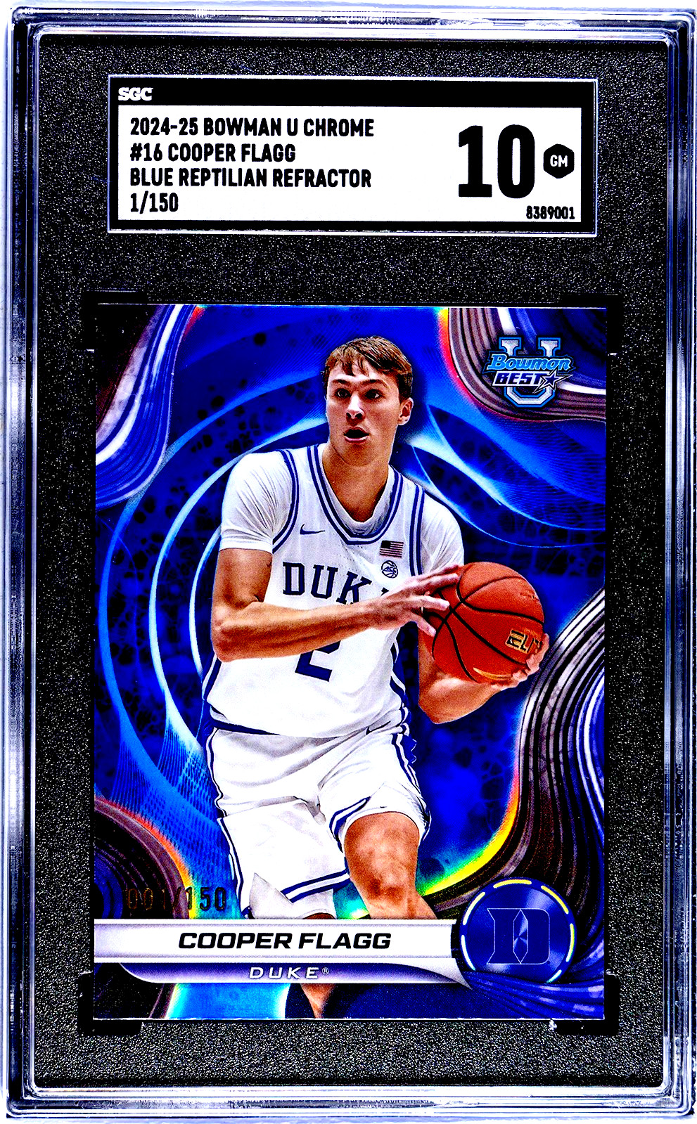 COOPER FLAGG 2024/25 Bowman Best Blue Refractor #16  (001/150) RC GM 10  🏀 🔥