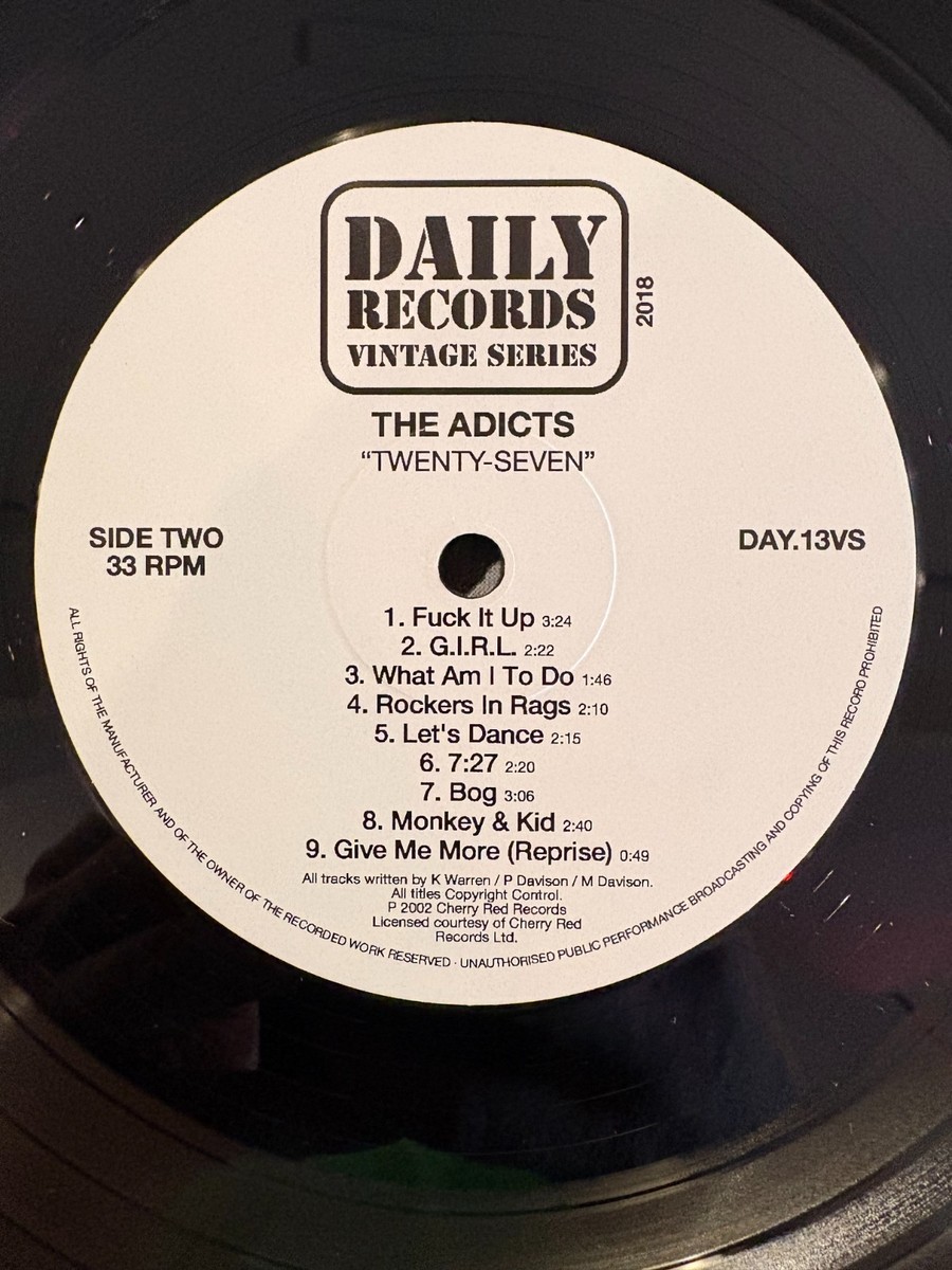 THE ADICTS レコード limited color vinyl 盤極美品 THE ADICTS Twenty