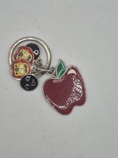 Teacher School Bus Apple ABC Keychain Silver ...