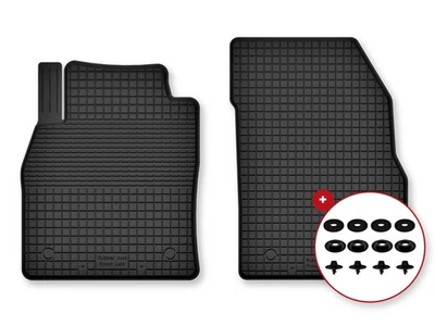 Tapis avant caoutchouc bac Renault Kangoo II dès 2013 2 pièces avec fixations - Photo 1/4