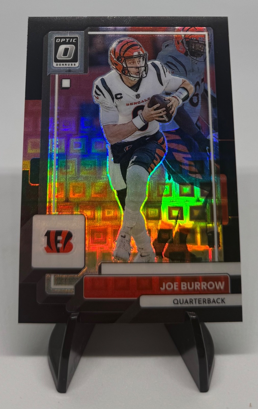 2022 Panini Donruss Optic Joe Burrow #39 Black Pandora Prizm /25 Bengals