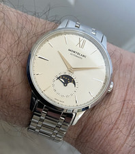 Montblanc Meisterstuck Heritage Moonphase 39 Automatic Watch, Box & Bracelet