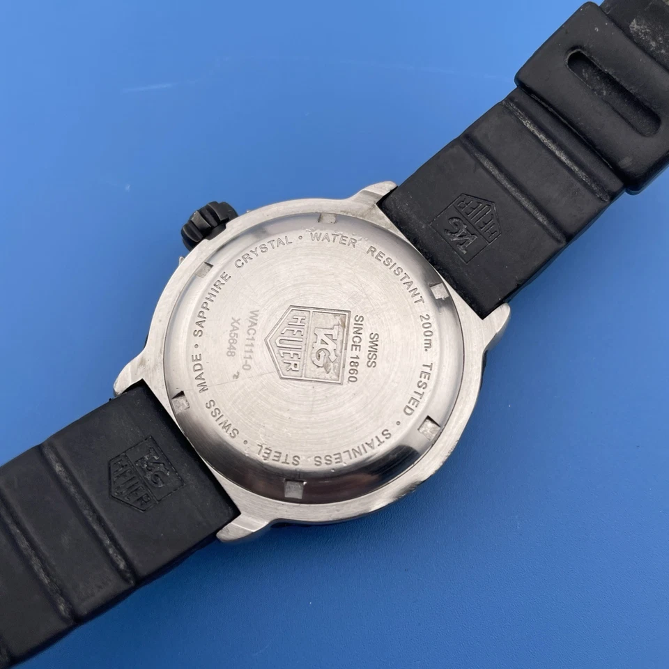 Reloj de cuarzo para hombre TAG HEUER WAC1111-0 esfera blanca 41 mm, batería reemplazada Foto 4 de 4