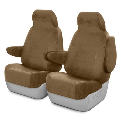 For Nissan Frontier 12-21 Coverking Velour 1st Row Beige Custom Seat Covers