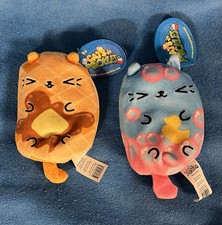 2 Cats vs Pickles Plush Beanbags w/ Tags Waffles Bubbles