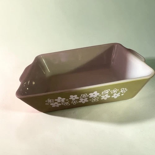 Vintage PYREX Rectangle Casserole Dish Spring Blossom Crazy Daisy 1 1/2 QT 0503