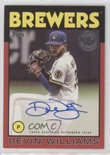 2021 Topps 1986 Baseball Series 2 Red 10/25 Devin Williams #86B-DW Auto 0st0