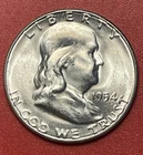 1954 S Franklin Silver Half Dollar, Choice to Gem Uncirculated.