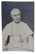 Old Original Photo Card c. 1903: Pope Pius X.