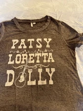 DOLLY LORETTA PATSY - Unisex Cotton T-Shirt Tee Shirt Black
