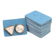 100 Pcs Earring Display Cards, 1.37" x 1" Earring Display Holder, Dark Blue