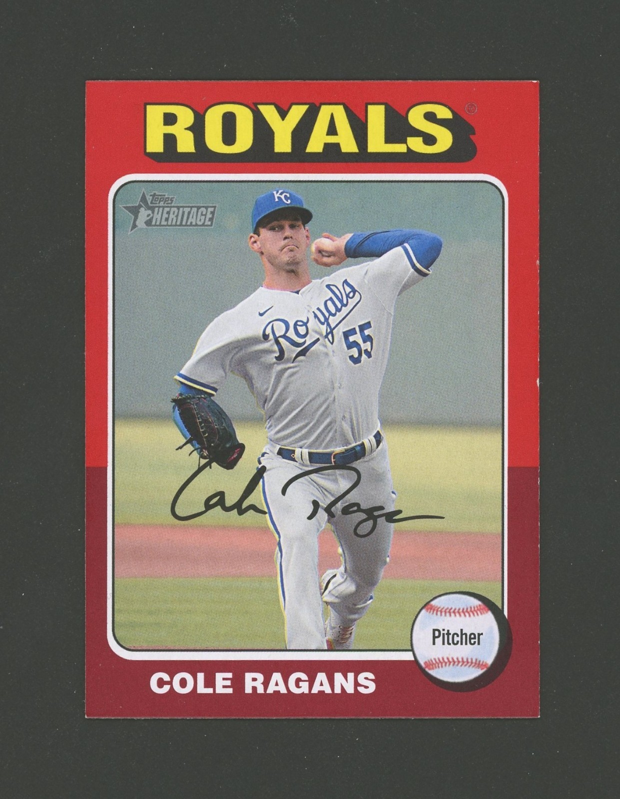 2024 Topps Heritage #120 Cole Ragans Red Border