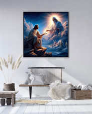Jesus 5D Diamond Art Kits for Adults Beginners,Diy Full round Drill Diamond P...