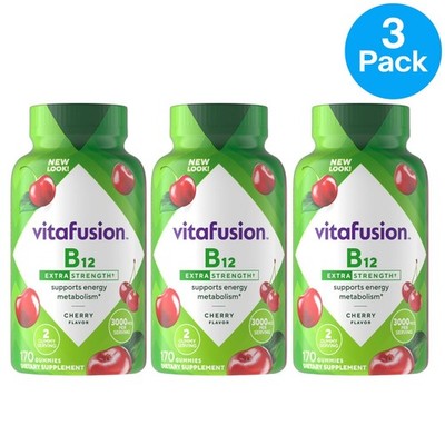 Vitafusion B12 3000mcg Extra Strength 170ct 3 Pack   New