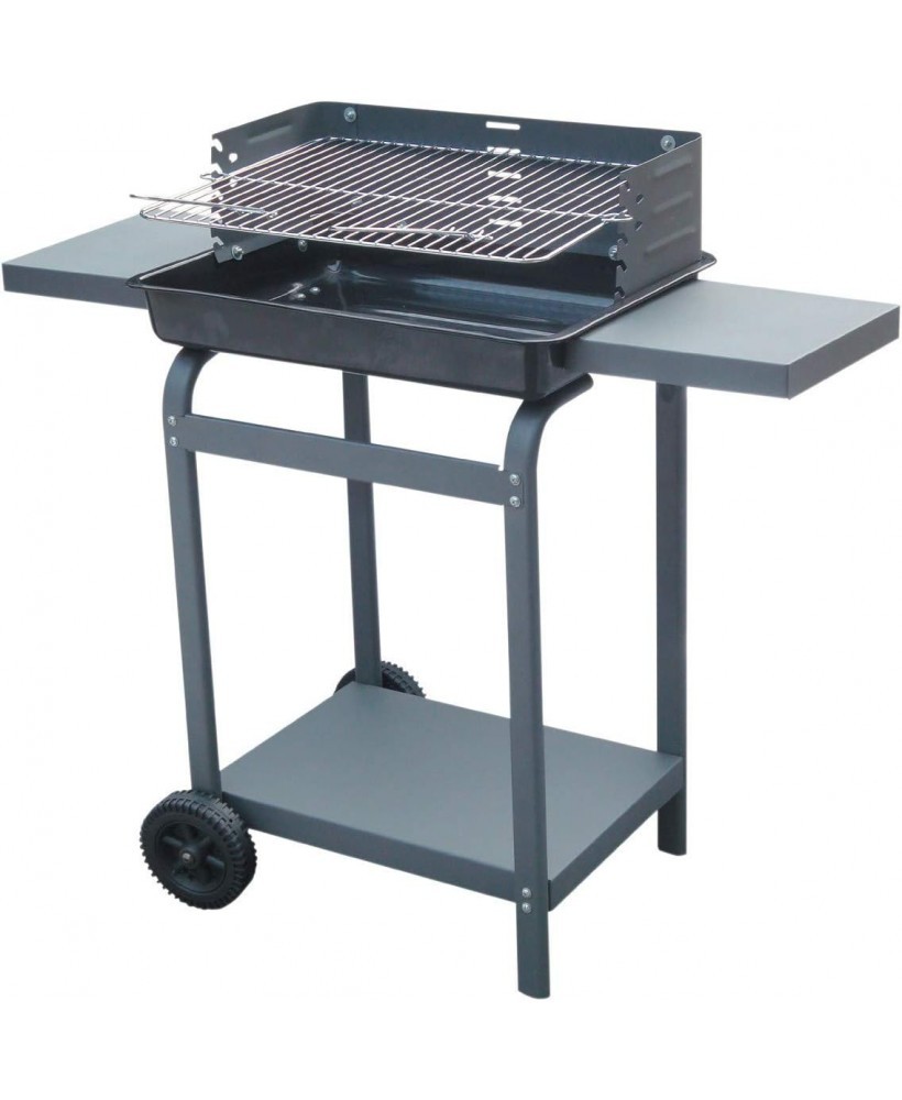 Barbecue a Legna con Ruote per Esterno in acciaio
