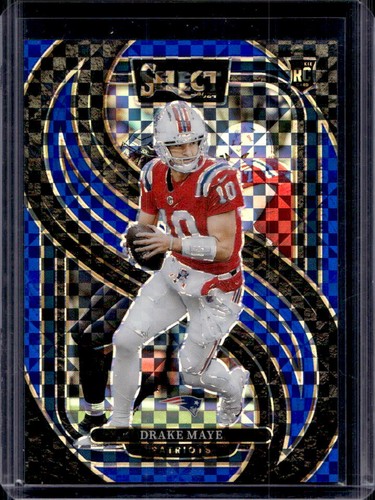 2024 Select Drake Maye Premier RC Blue Prizm Rookie #136/175 Patriots