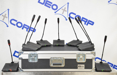 DIS Danish Interpretation Systems DM4410P Delegate Microphones Case of 9