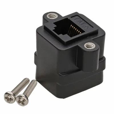 KENABLE RJ45 Panel Mount Cat6/Cat6 Gigabit Ethernet Cable Sockets Coupler Adapter Black