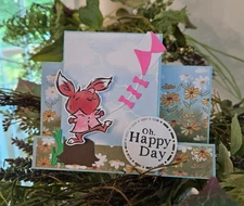 STAMPIN UP CARD KIT -BUNNY WITH KITE OH HAPPY DAY Makes 4- Set  #25.480