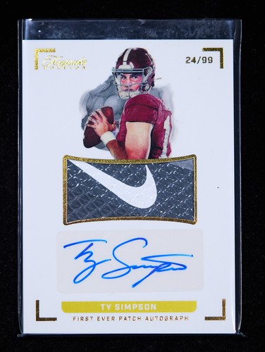 Ty Simpson 2022 Keepsake Edition Football Auto Patch 24/99 [ZK45