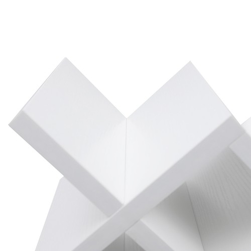 Wood Ten-cell Wine Lattice Rack Wall-Mounted Display Storage Holder Shelf White - Foto 9 di 13