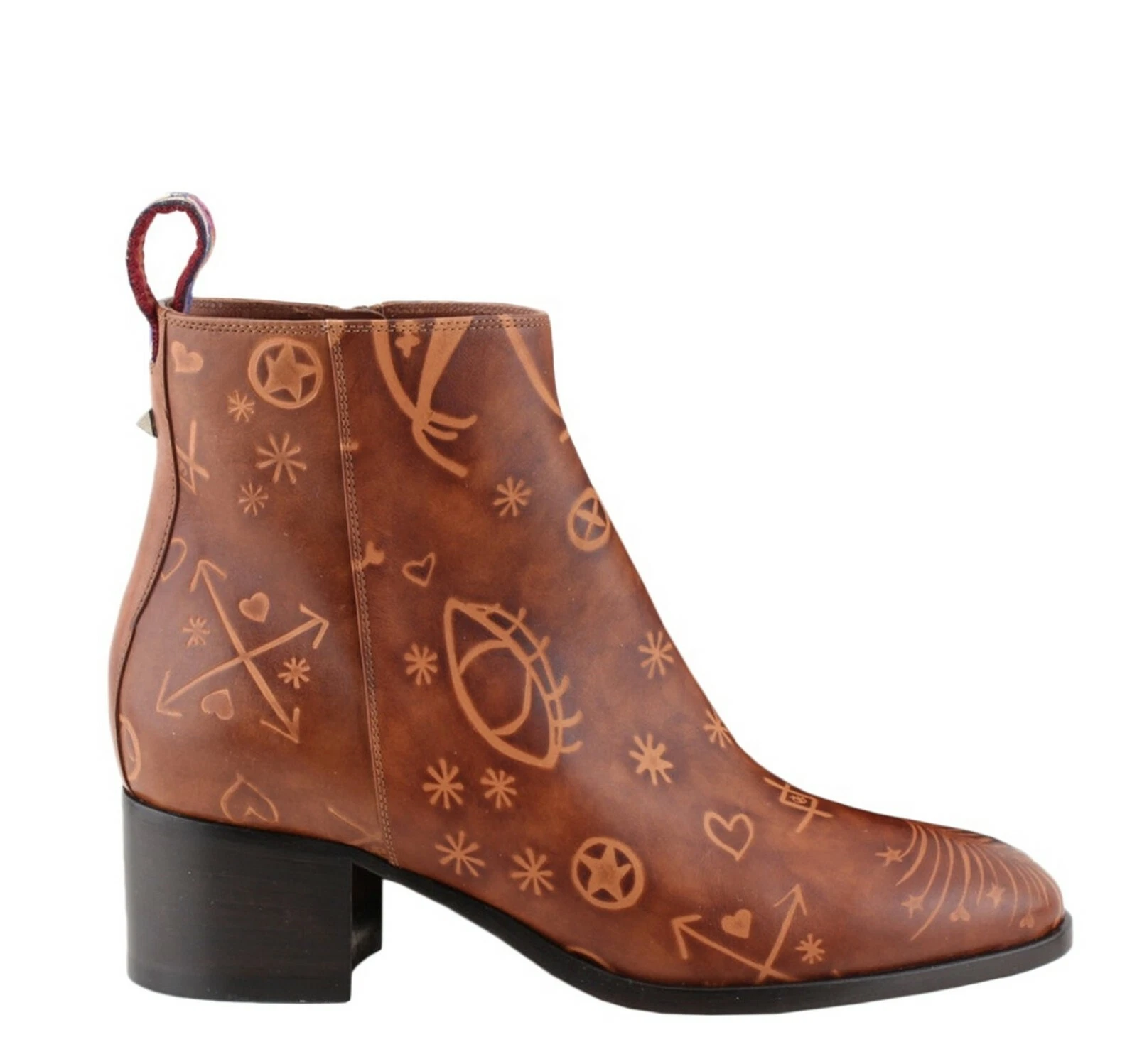 Nuovi Stivaletti Valentino Garavani in pelle in rilievo 37 EUR prezzo al dettaglio $1495