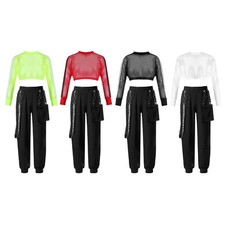 Girls Sweatshirt Running Sports Tracksuit Sweatpants Workout Outfits Jogging