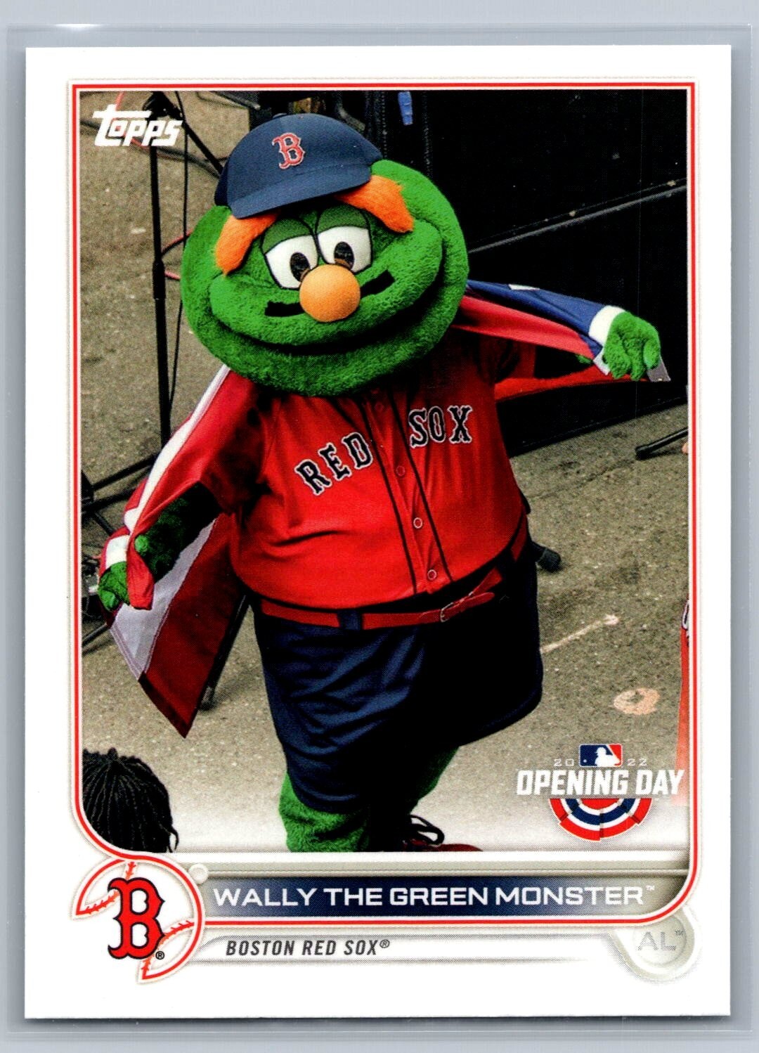 2022 Topps Opening Day Mascots #M-2 - Wally the Green Monster Boston Red Sox