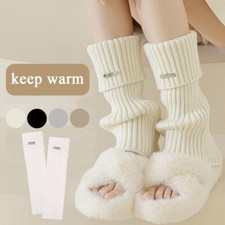 Stivali Invernali Alti Al Ginocchio Da Donna In Maglia A Costine Calzini ☆