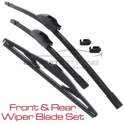 Front & Rear Windscreen Wiper Blades Set For Suzuki Alto Hatchback 2009-2015 - Image 1 of 4